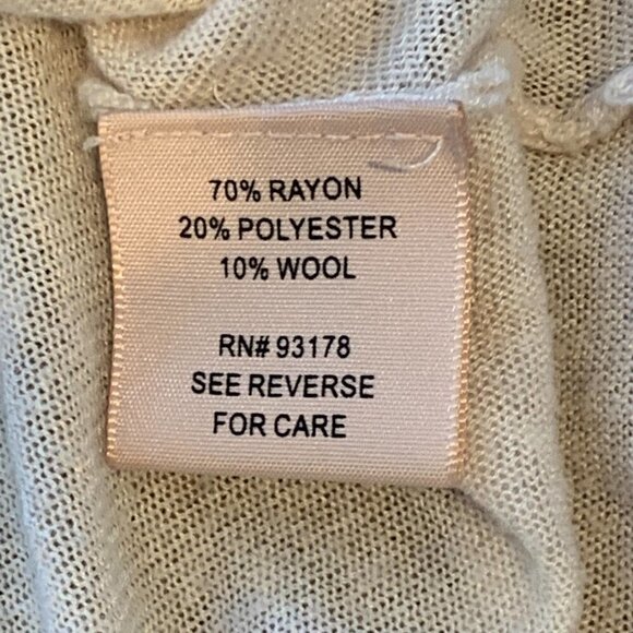 Philosophy Lightweight Knit Tunic Top Asymmetric Hem Pockets Sz S Beige #12B - Picture 5 of 5